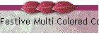 Festive Multi Colored Cocktail Napkin